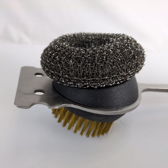 Williams Sonoma BBQ Grill Cleaning Brush, Replacement Heads Wire & Scrubbing Pad - Picture 4 of 7